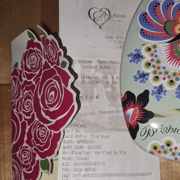 RARE GORGEOUS!! Brighton Silver 925 TRIBAL CHOKER Necklace In Heart Shaped Tin - Picture 14 of 14